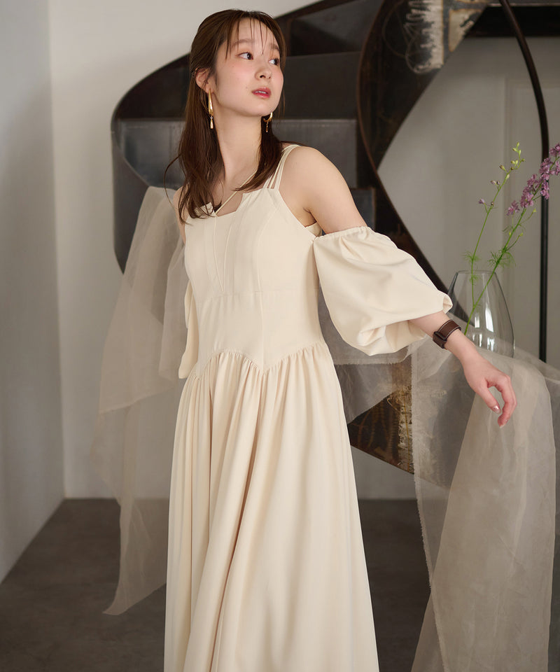 2way sleeve corset onepiece / 2wayスリーブコルセットワンピース