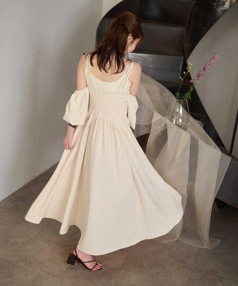 2way sleeve corset onepiece / 2wayスリーブコルセットワンピース