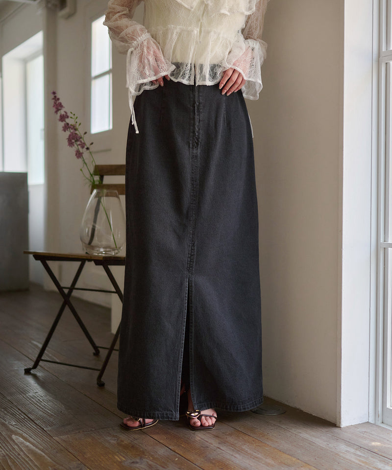 2way design slit denim skirt / 2wayデザインスリットデニムスカート