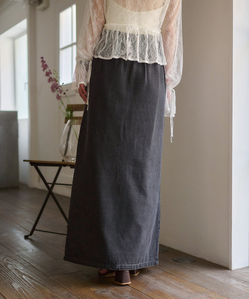 2way design slit denim skirt / 2wayデザインスリットデニムスカート