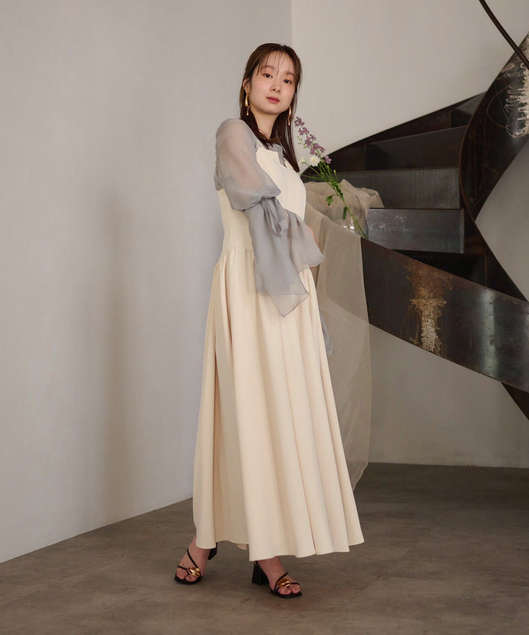 ワンピース mideal 2way sleeve corset onepiece セール】2way sleeve corset onepiece / 2wayスリーブコルセット
