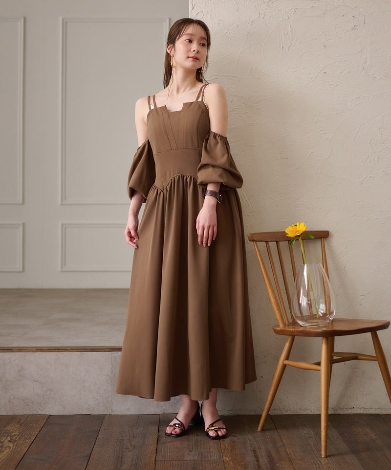 2way sleeve corset onepiece / 2wayスリーブコルセットワンピース