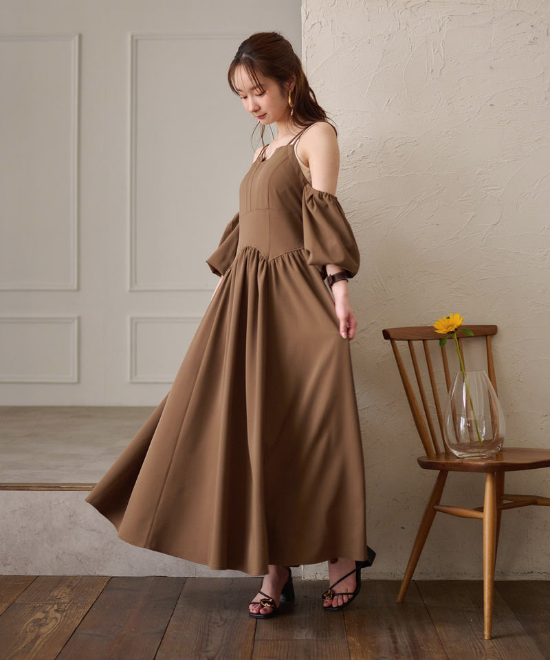 2way sleeve corset onepiece / 2wayスリーブコルセットワンピース