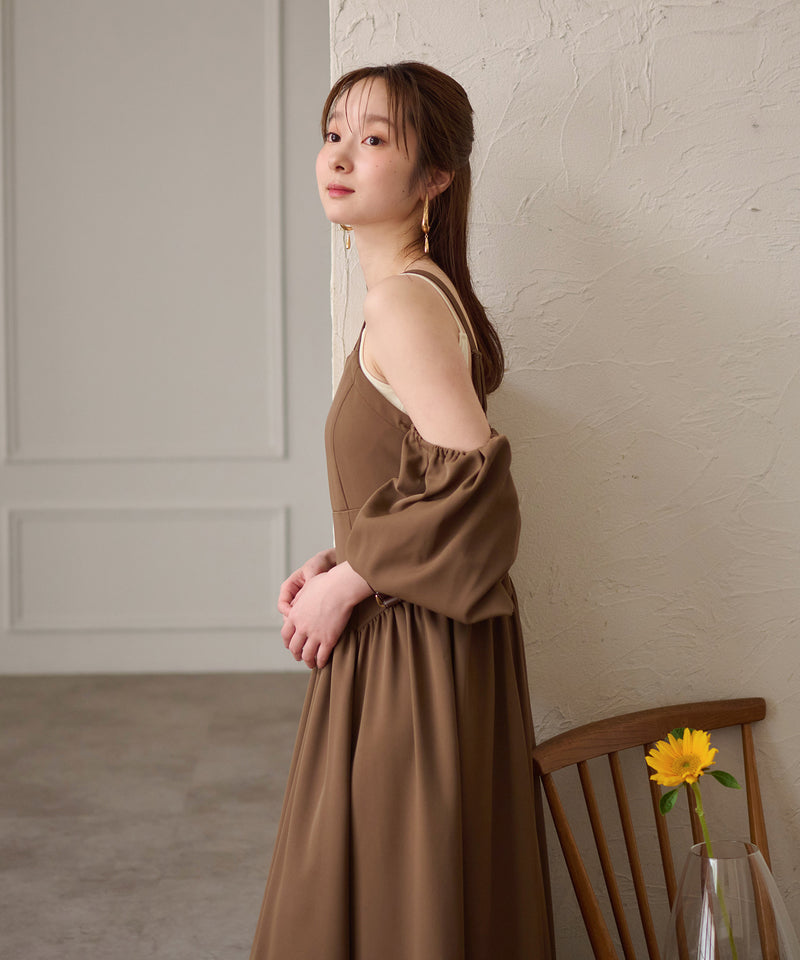 2way sleeve corset onepiece / 2wayスリーブコルセットワンピース