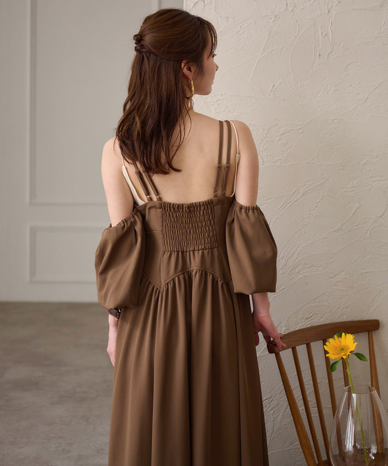 2way sleeve corset onepiece / 2wayスリーブコルセットワンピース