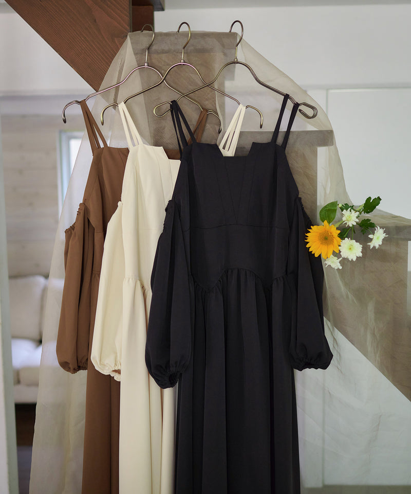2way sleeve corset onepiece / 2wayスリーブコルセットワンピース