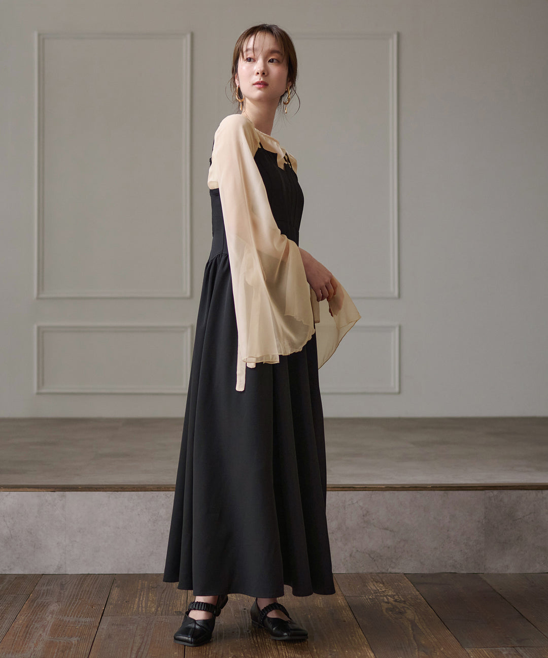 ワンピース mideal 2way sleeve corset onepiece セール】2way sleeve corset onepiece / 2wayスリーブコルセット