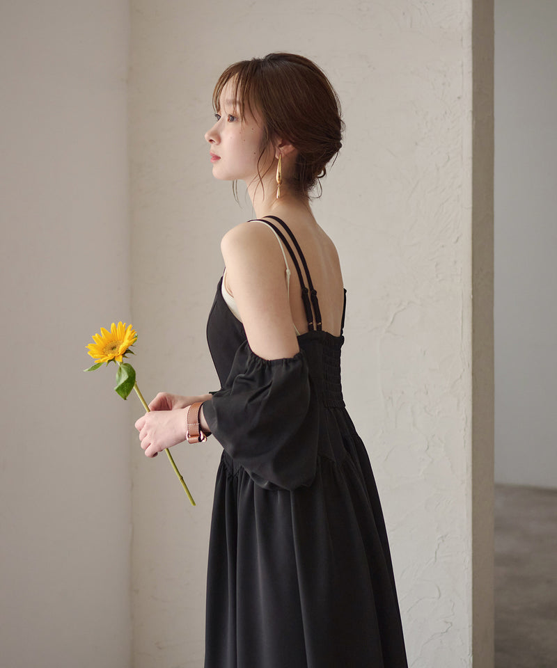 2way sleeve corset onepiece / 2wayスリーブコルセットワンピース