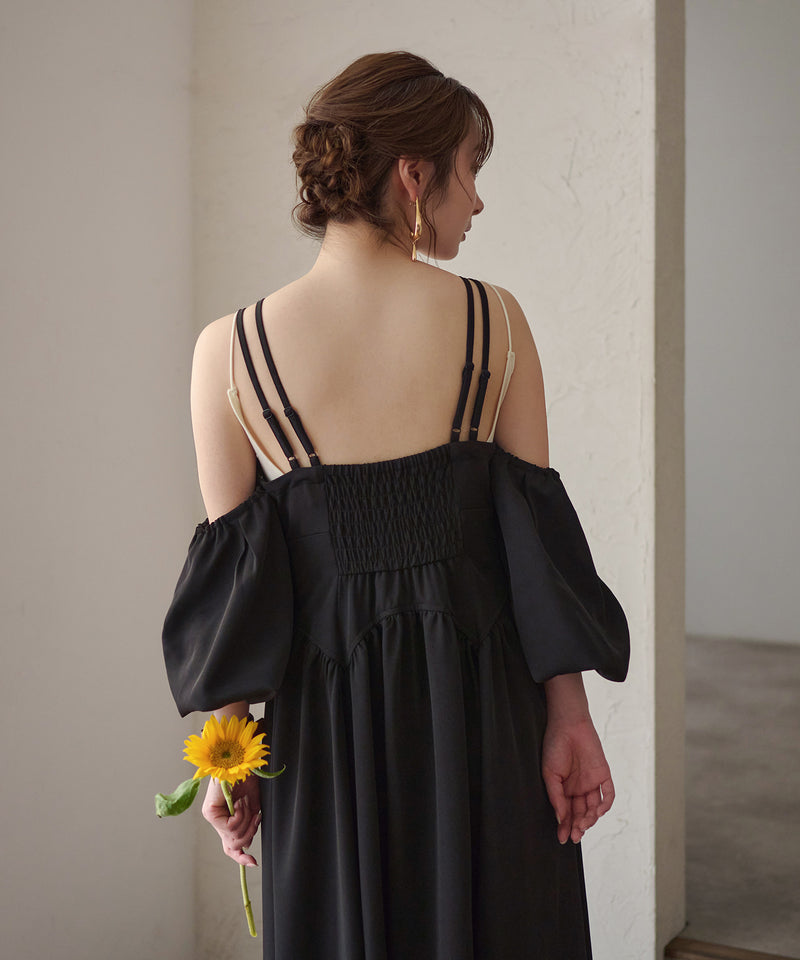 2way sleeve corset onepiece / 2wayスリーブコルセットワンピース