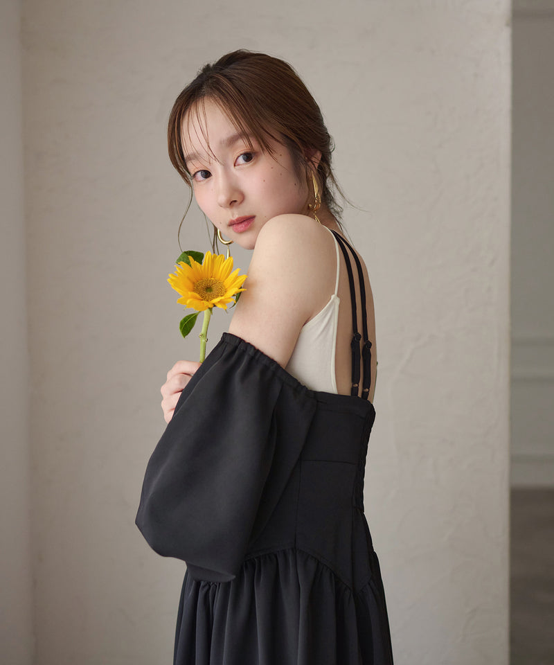 2way sleeve corset onepiece / 2wayスリーブコルセットワンピース