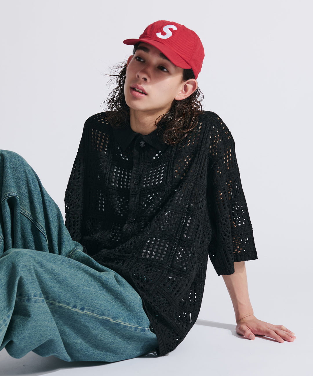 WETTEMPT｜ウィテンプト】CROCHET KNIT SHIRT / クロシェニットシャツ