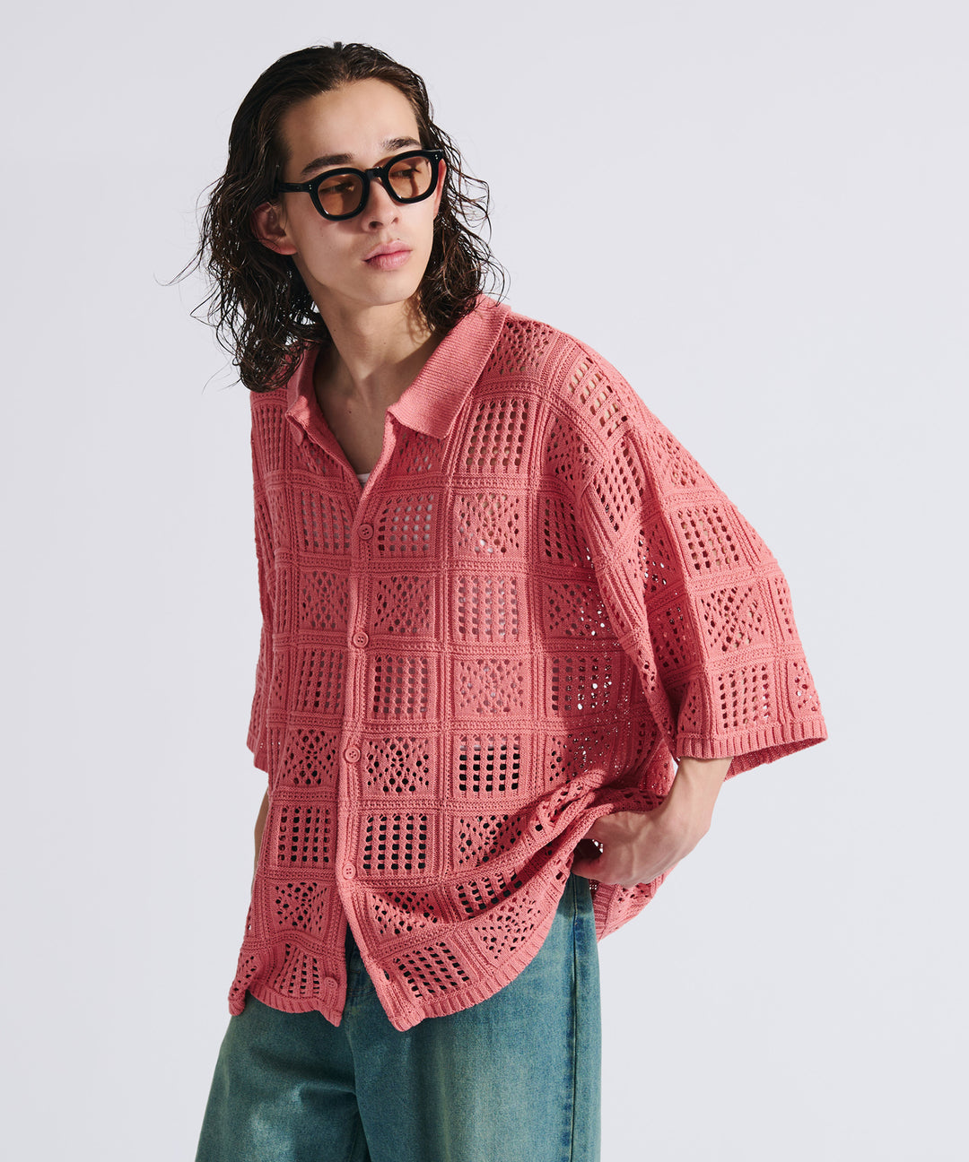 WETTEMPT｜ウィテンプト】CROCHET KNIT SHIRT / クロシェニットシャツ – favclo.