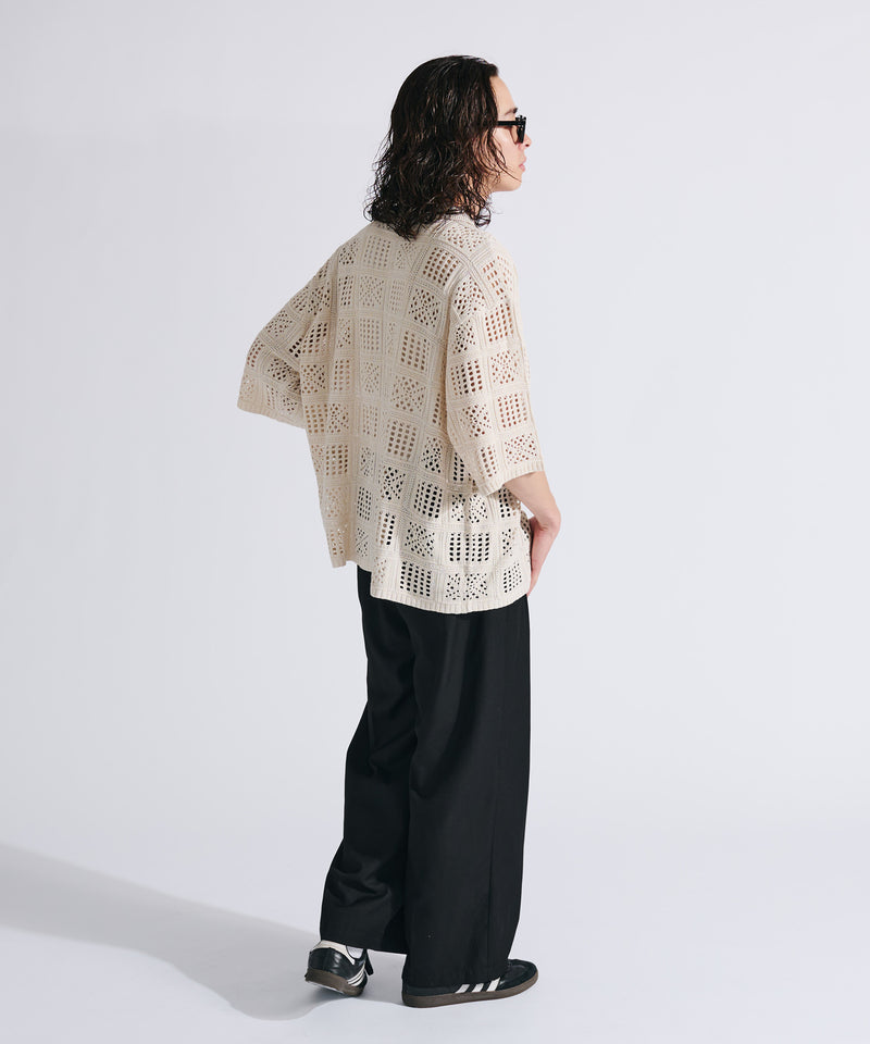 【WETTEMPT｜ウィテンプト】CROCHET KNIT SHIRT / クロシェニットシャツ