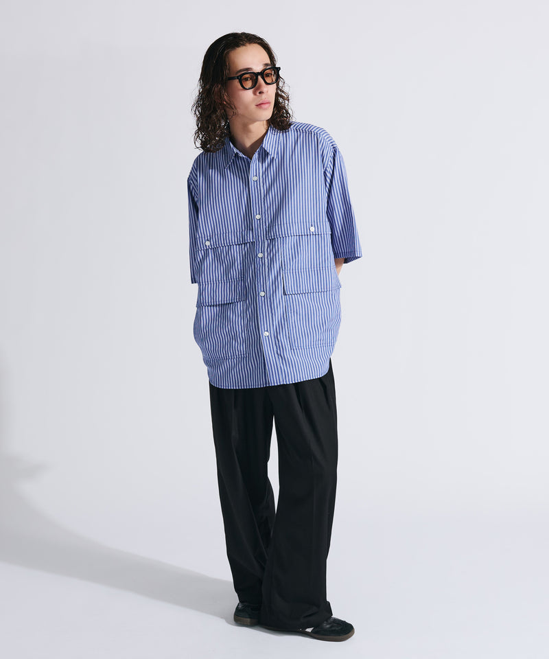 【WETTEMPT｜ウィテンプト】MULTI POCKET STRIPE SHIRT / マルチポケットストライプシャツ