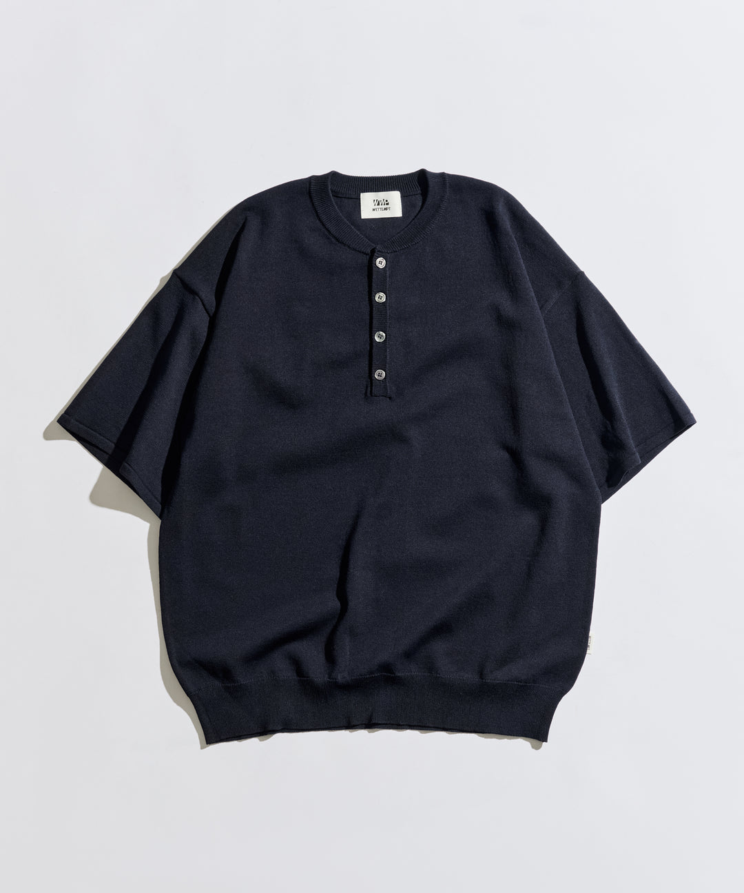 WETTEMPT｜ウィテンプト】HIGH GAUGE HENRY NECK S/S KNIT
