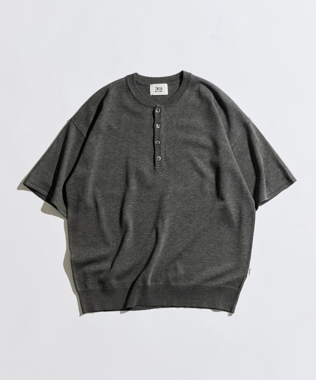 WETTEMPT｜ウィテンプト】HIGH GAUGE HENRY NECK S/S KNIT