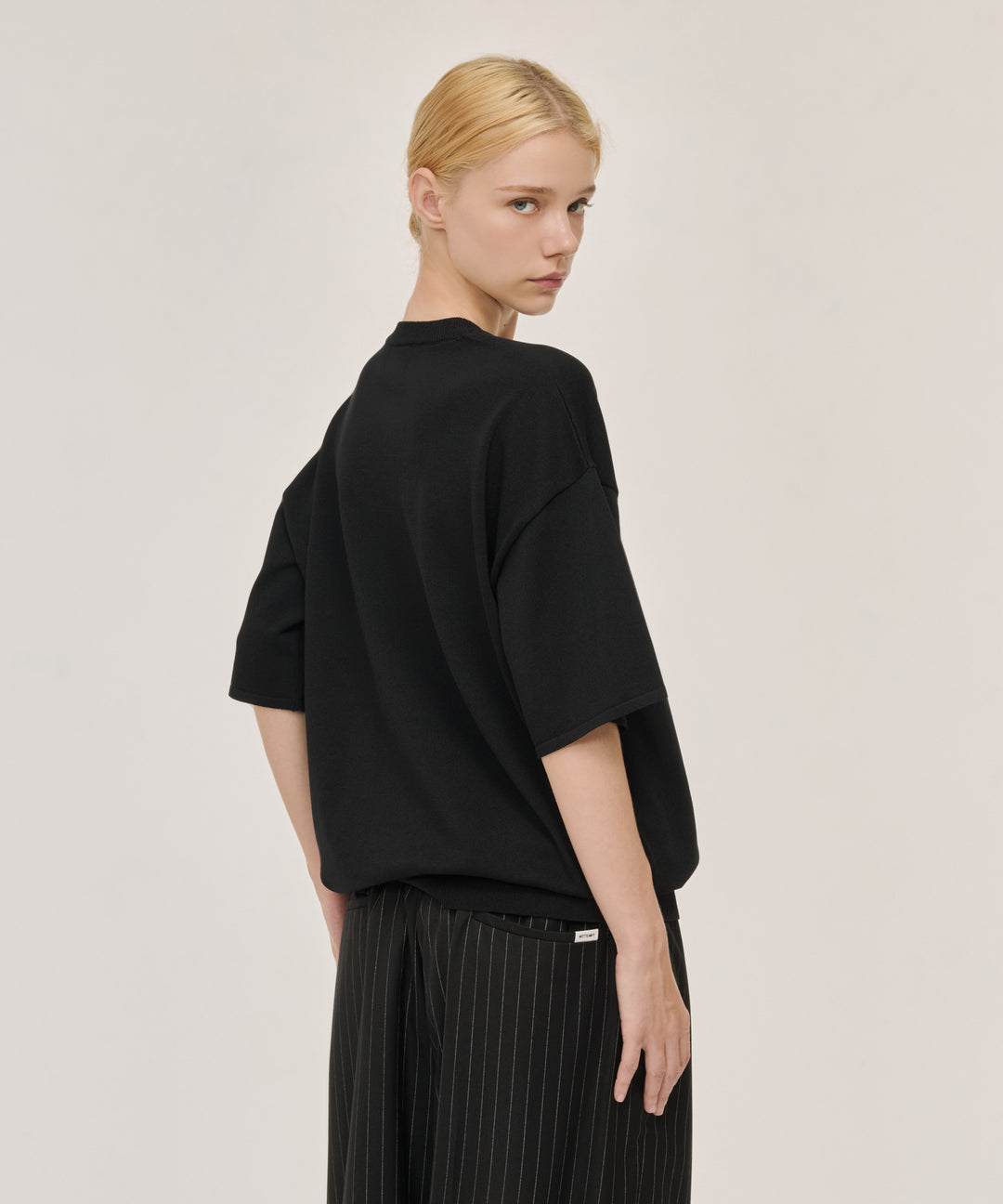 WETTEMPT｜ウィテンプト】HIGH GAUGE HENRY NECK S/S KNIT