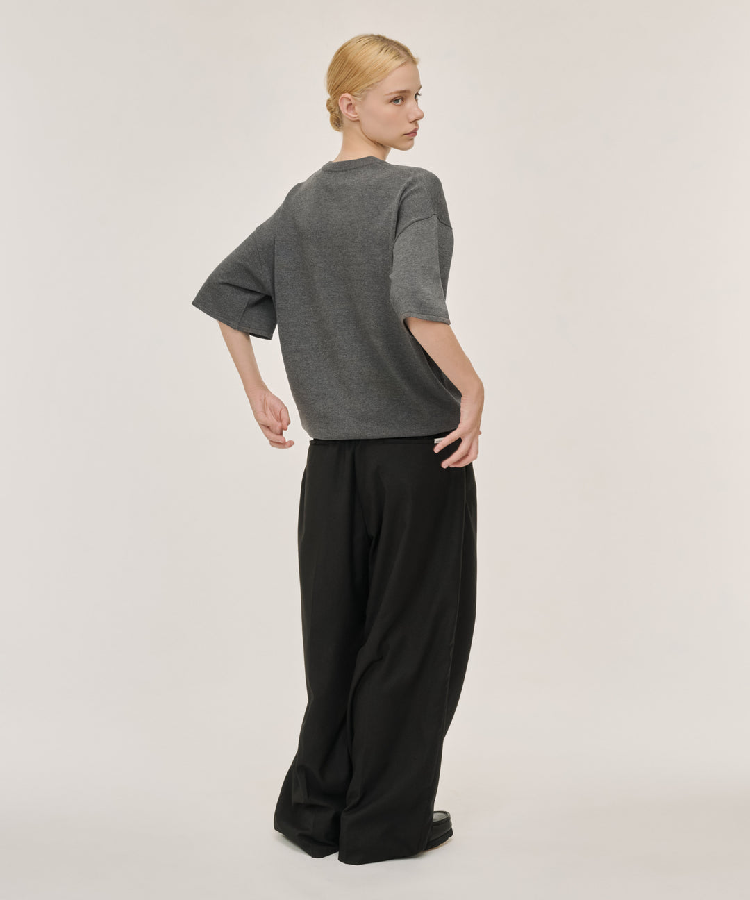 WETTEMPT｜ウィテンプト】HIGH GAUGE HENRY NECK S/S KNIT