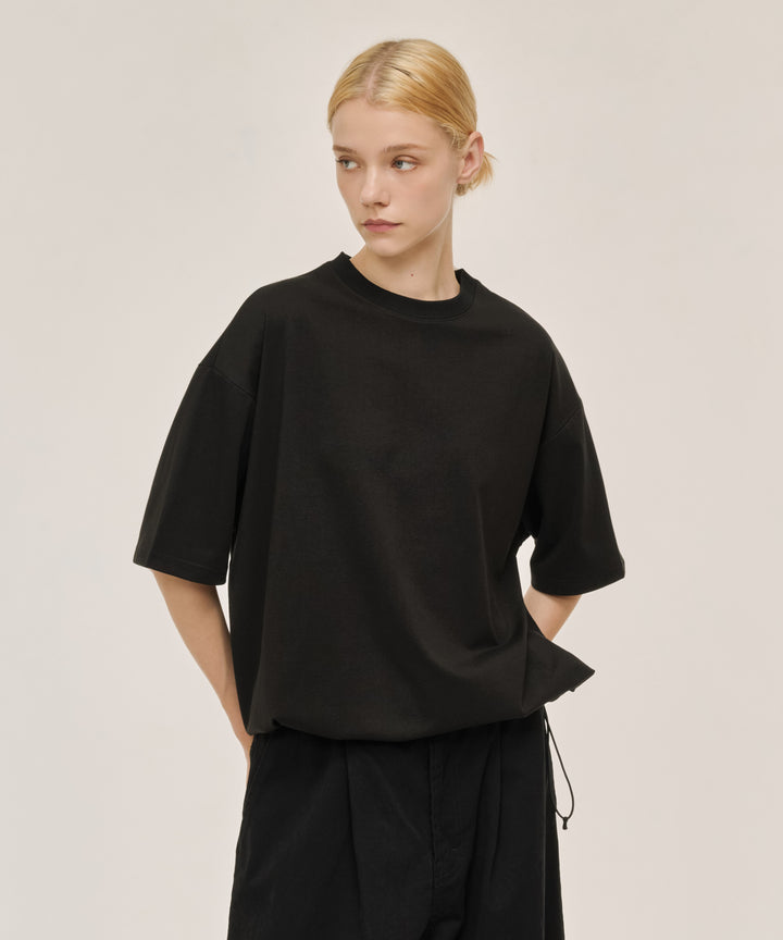 WETTEMPT｜ウィテンプト】FUNCTIONAL ONE SIDE DRAWCORD TEE