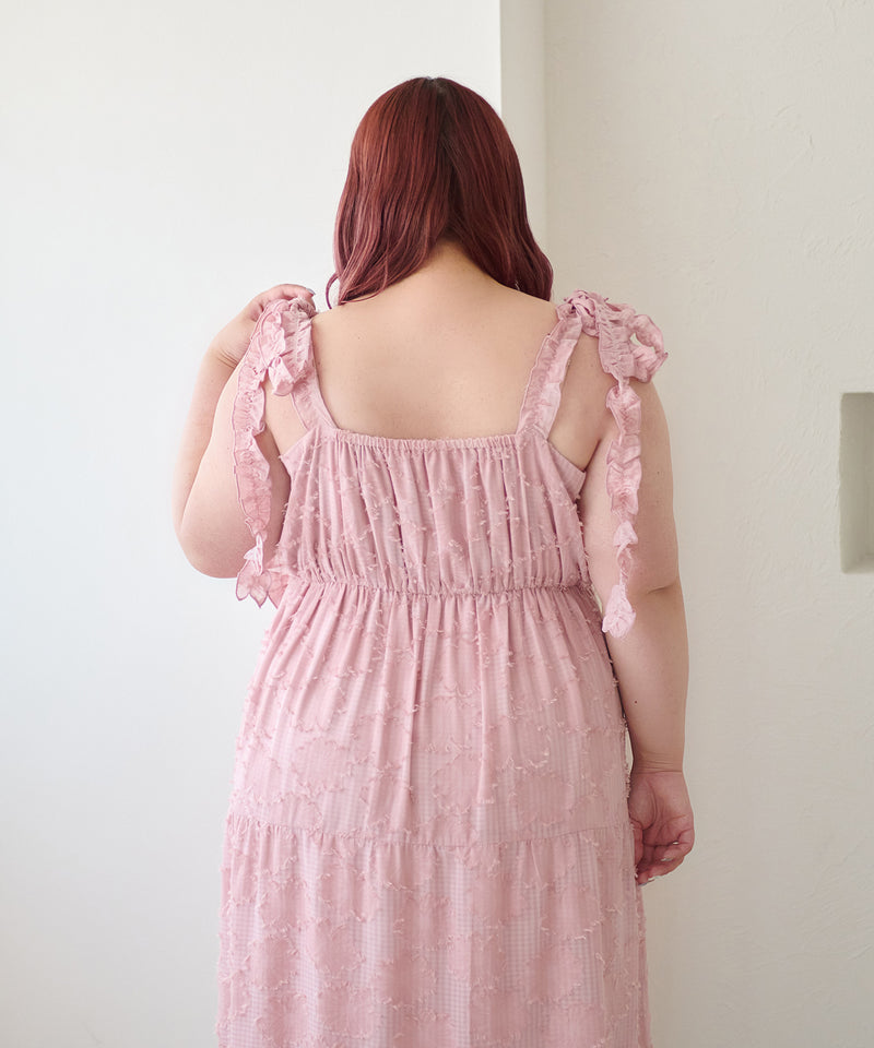 JACQUARD FRILL RIBBON CAMI DRESS/ジャガードフリルリボンキャミワンピース