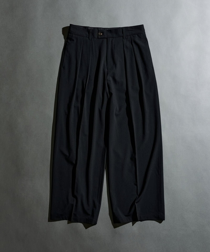 WETTEMPT｜ウィテンプト】 WOOL BLEND 2 TUCK SLACKS / ウールブレンド