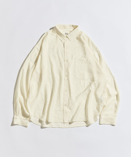 【WETTEMPT｜ウィテンプト】RAYON NYLON SHEER STRIPE L/S SHIRT / レーヨンナイロンシアーストライプL/Sシャツ