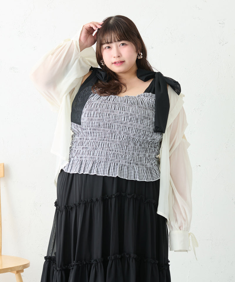 ASSORT SHIRRING CAMI/アソートシャーリングキャミ