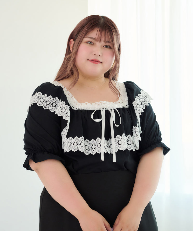 RIBBON DESIGN FRILL BLOUSE/リボンデザインフリルブラウス