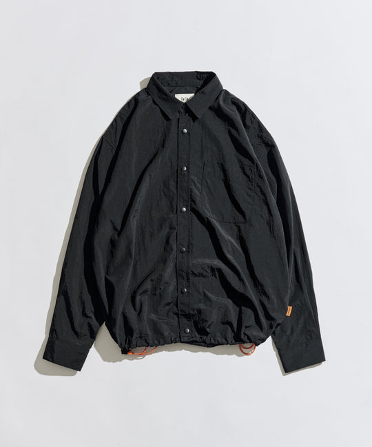 【WETTEMPT｜ウィテンプト】NYLON BICOLOR DRAWSTRING L/S SHIRT / ナイロンバイカラードローコードL/Sシャツ