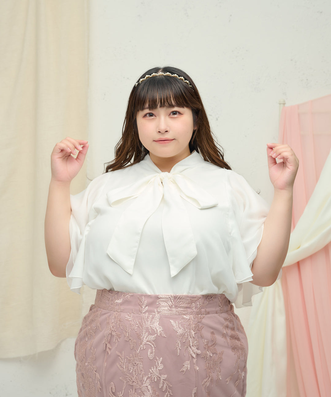 DOUBLE FRILL BOWTIE BLOUSE/ダブルフリルボウタイブラウス