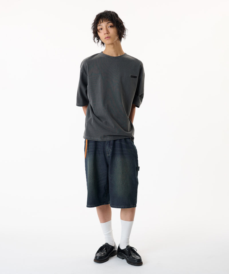 【WETTEMPT｜ウィテンプト】　OVER DYED DENIM HALF PANTS /オーバーダイデニムハーフパンツ