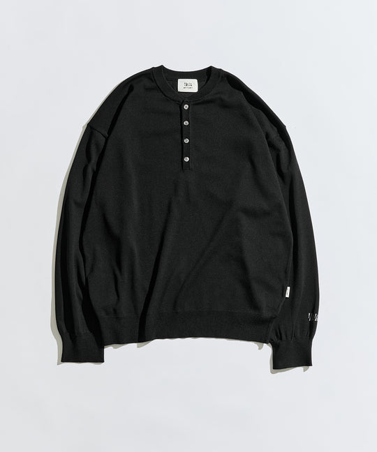 【WETTEMPT｜ウィテンプト】HIGH GAUGE HENRY NECK L/S KNIT / ハイゲージヘンリーネックL/Sニット