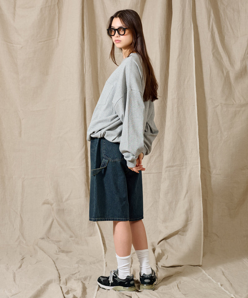 【WETTEMPT｜ウィテンプト】　OVER DYED DENIM HALF PANTS /オーバーダイデニムハーフパンツ