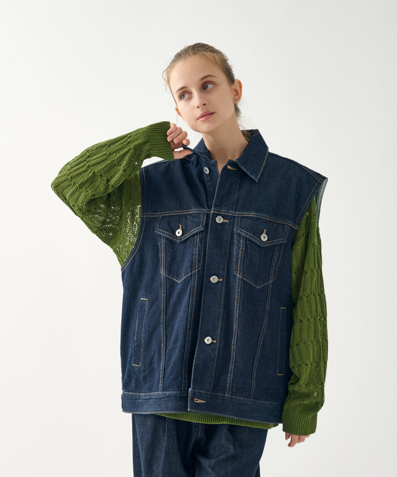 【WETTEMPT】NO SLEEVE DENIM JACKET/ノースリーブデニムジャケット