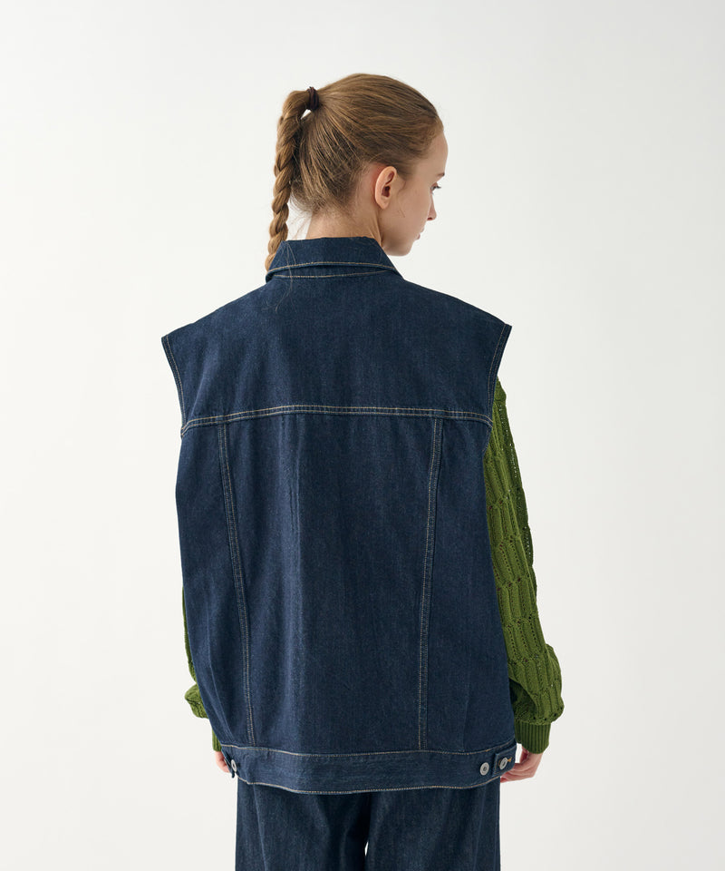 【WETTEMPT】NO SLEEVE DENIM JACKET/ノースリーブデニムジャケット