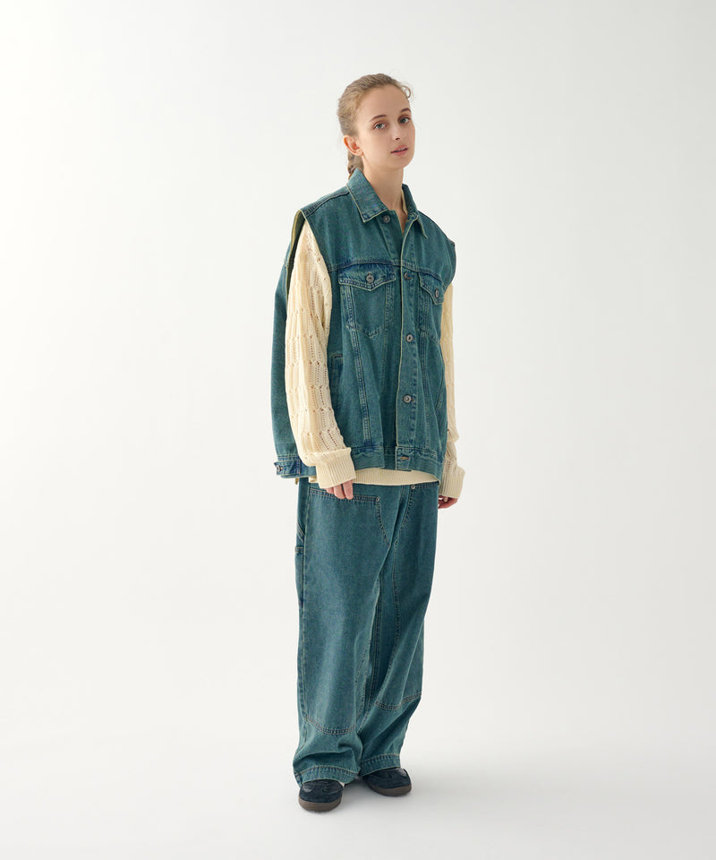 【WETTEMPT】NO SLEEVE DENIM JACKET/ノースリーブデニムジャケット