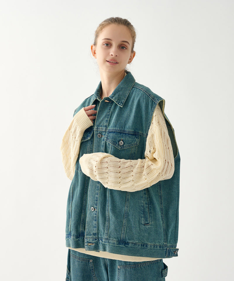 【WETTEMPT】NO SLEEVE DENIM JACKET/ノースリーブデニムジャケット