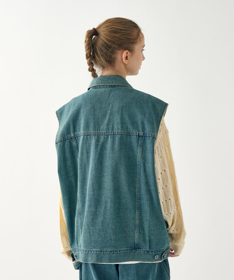 【WETTEMPT】NO SLEEVE DENIM JACKET/ノースリーブデニムジャケット