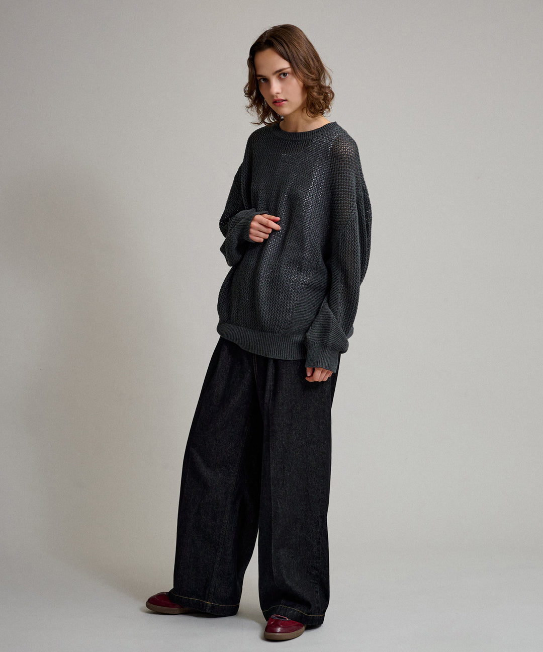 TheSoloIst 16AW ダメージ加工ニット ラグスタイル LUXSTYLE ダメージ加工カットオフニット/ニット