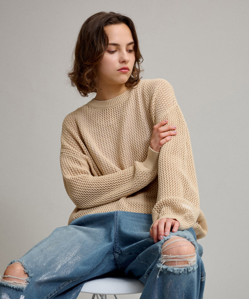 【WETTEMPT｜ウィテンプト】LOOSE MESH KNIT / ルーズメッシュニット