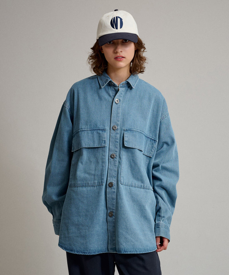 【WETTEMPT｜ウィテンプト】BIG POCKET DENIM SHIRT / ビッグポケットデニムシャツ