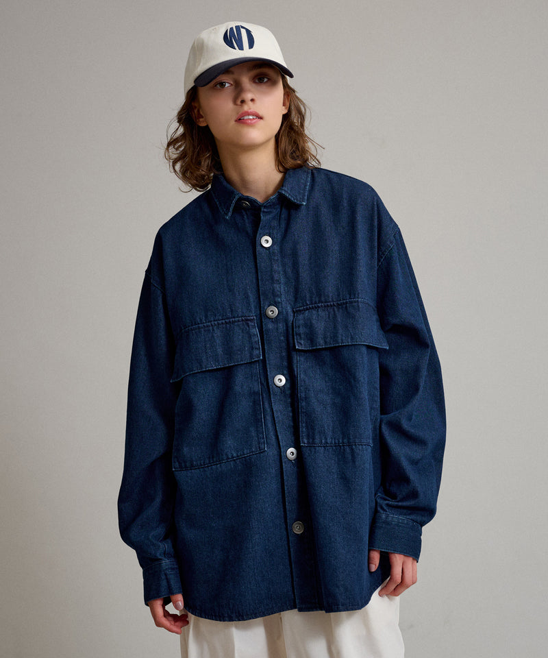 【WETTEMPT｜ウィテンプト】BIG POCKET DENIM SHIRT / ビッグポケットデニムシャツ