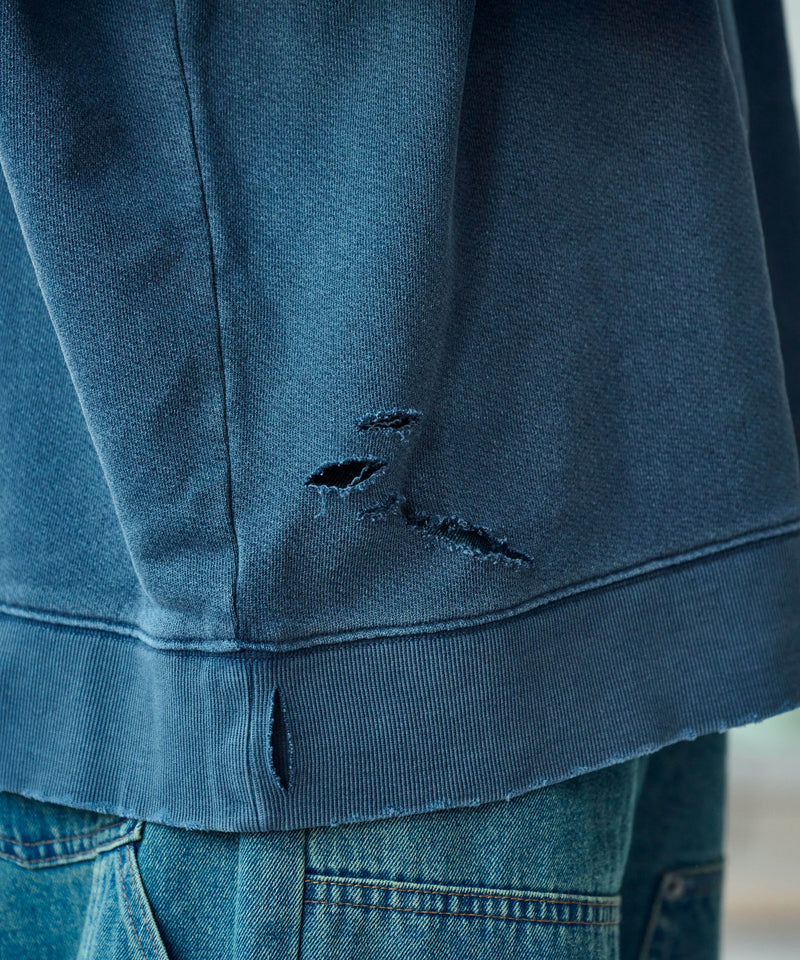 【WETTEMPT】PIGMENT DAMAGE SWEAT / ピグメントダメージスウェット
