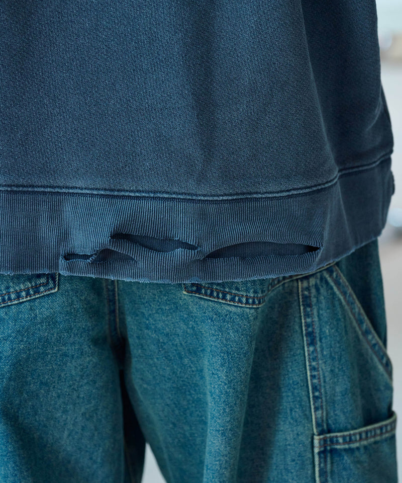 【WETTEMPT】PIGMENT DAMAGE SWEAT / ピグメントダメージスウェット