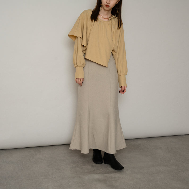 CAPE LAYERED BLOUSE / ケープレイヤードリボンブラウス