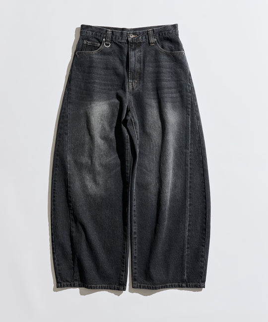 【WETTEMPT｜ウィテンプト】　WIDE CURVE SEAM DENIM PANTS / ワイドカーブシームデニムパンツ