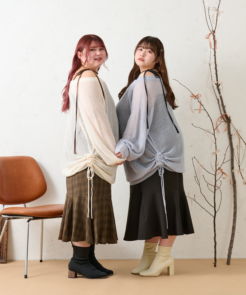 DROST SHEER OVER KNIT/ドロストシアーオーバーニット