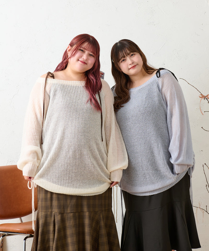 DROST SHEER OVER KNIT/ドロストシアーオーバーニット