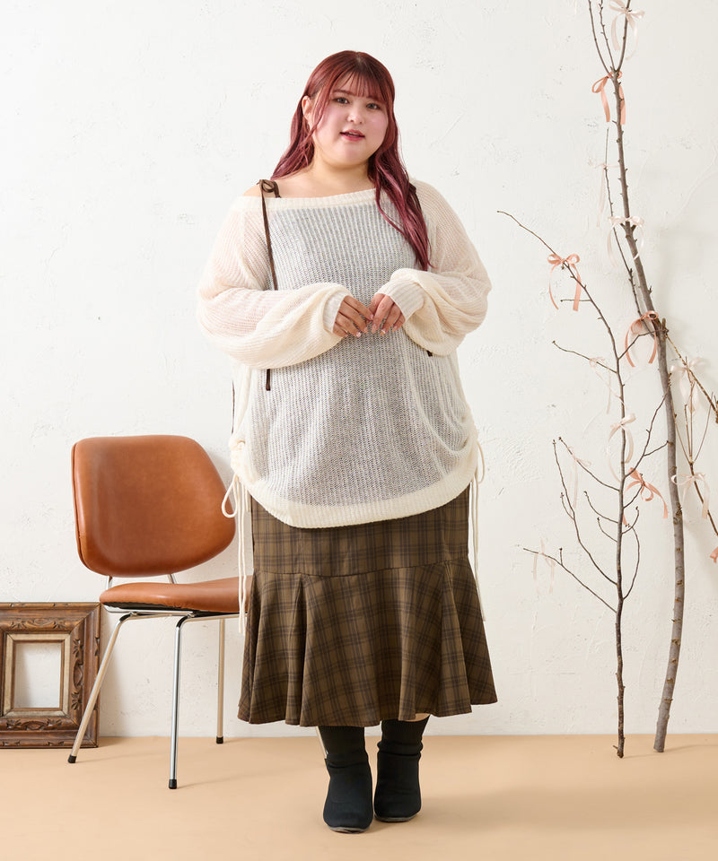 DROST SHEER OVER KNIT/ドロストシアーオーバーニット