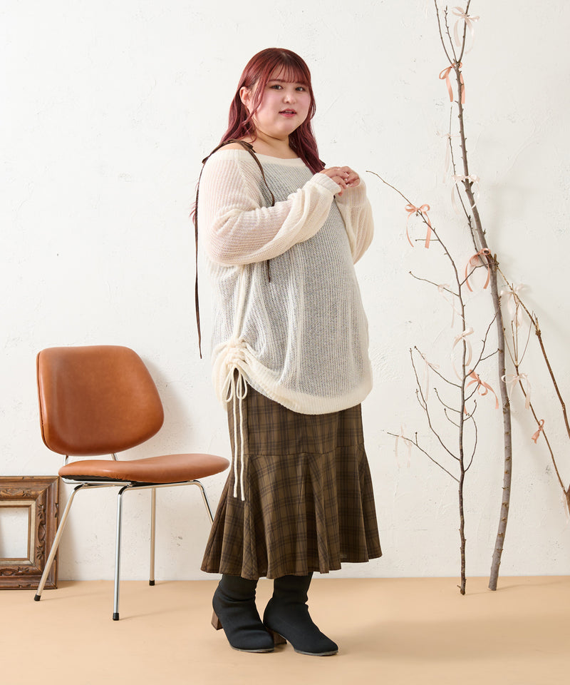 DROST SHEER OVER KNIT/ドロストシアーオーバーニット